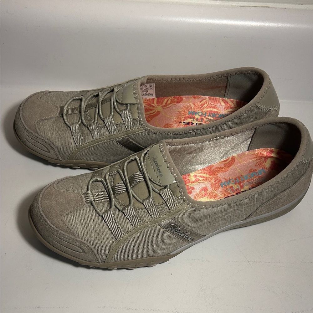 Skechers Women's Taupe Slip-On Sneakers